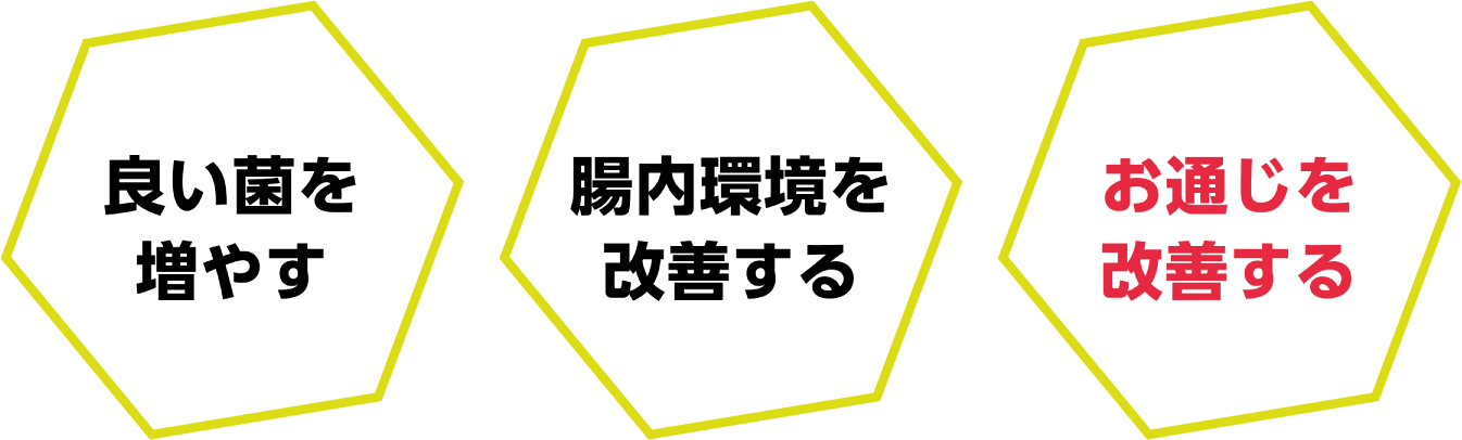 良い菌を増やす 腸内環境を改善する お通じを改善する
